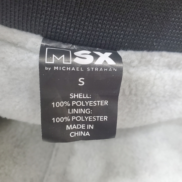 MSX by Michael Stahan reversible jacket men's size Small gray zip pockets fleece - Picture 6 of 14